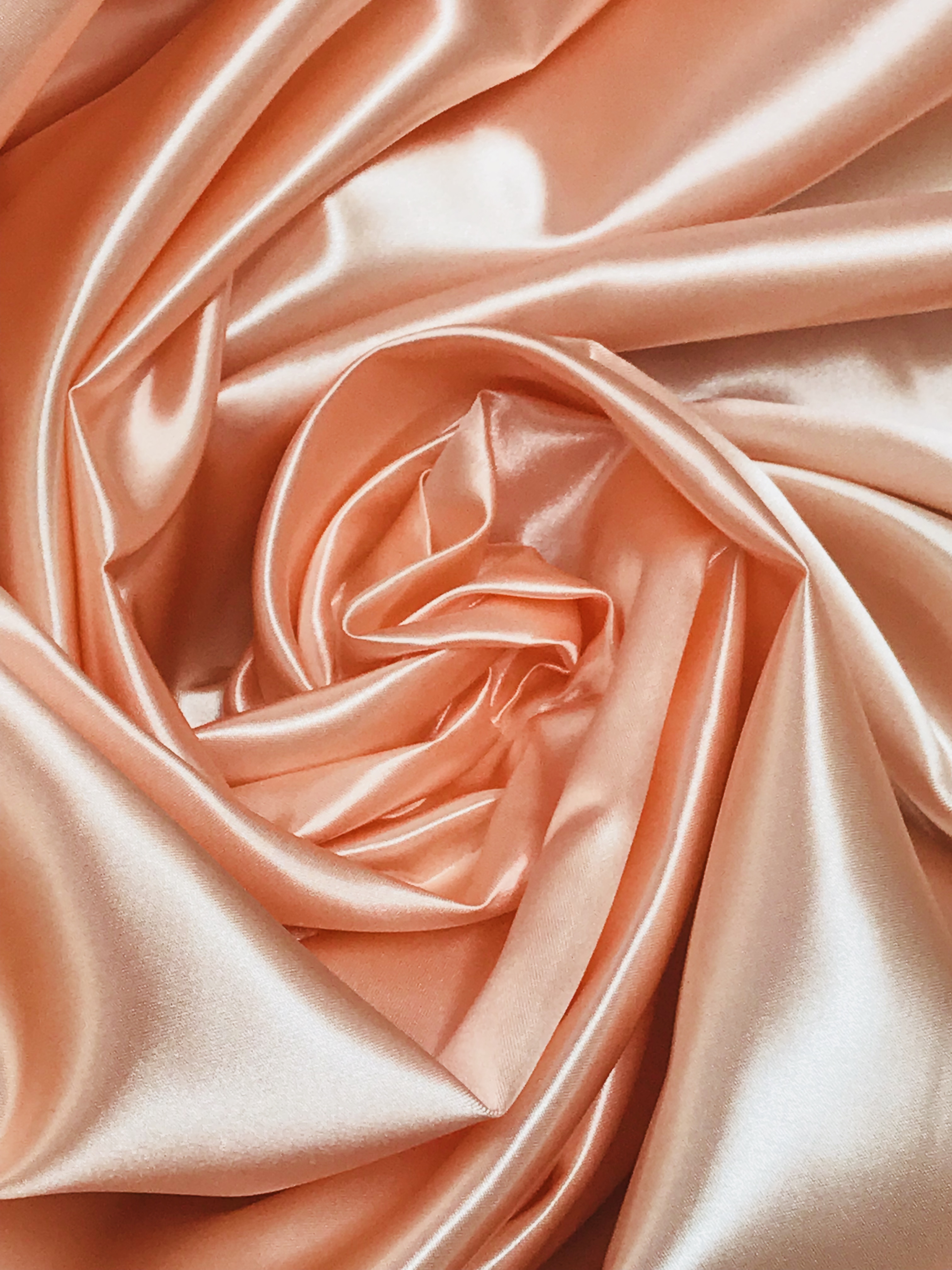 Peach Double Love Satin Embroidery | Custom Embroidery