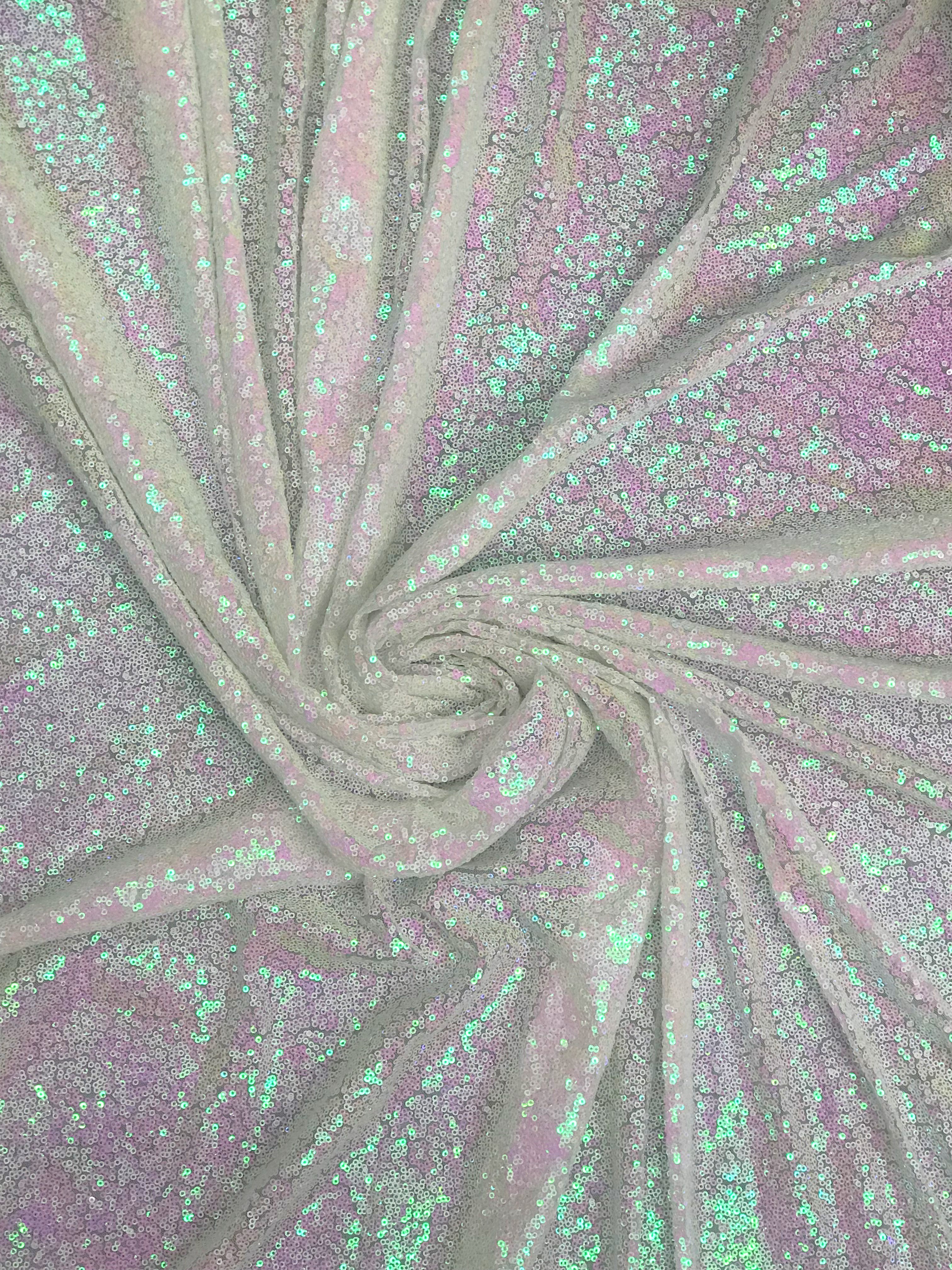 Iridescent White Unicorn Glitz Sequins – Sal Tex Fabrics, Inc.