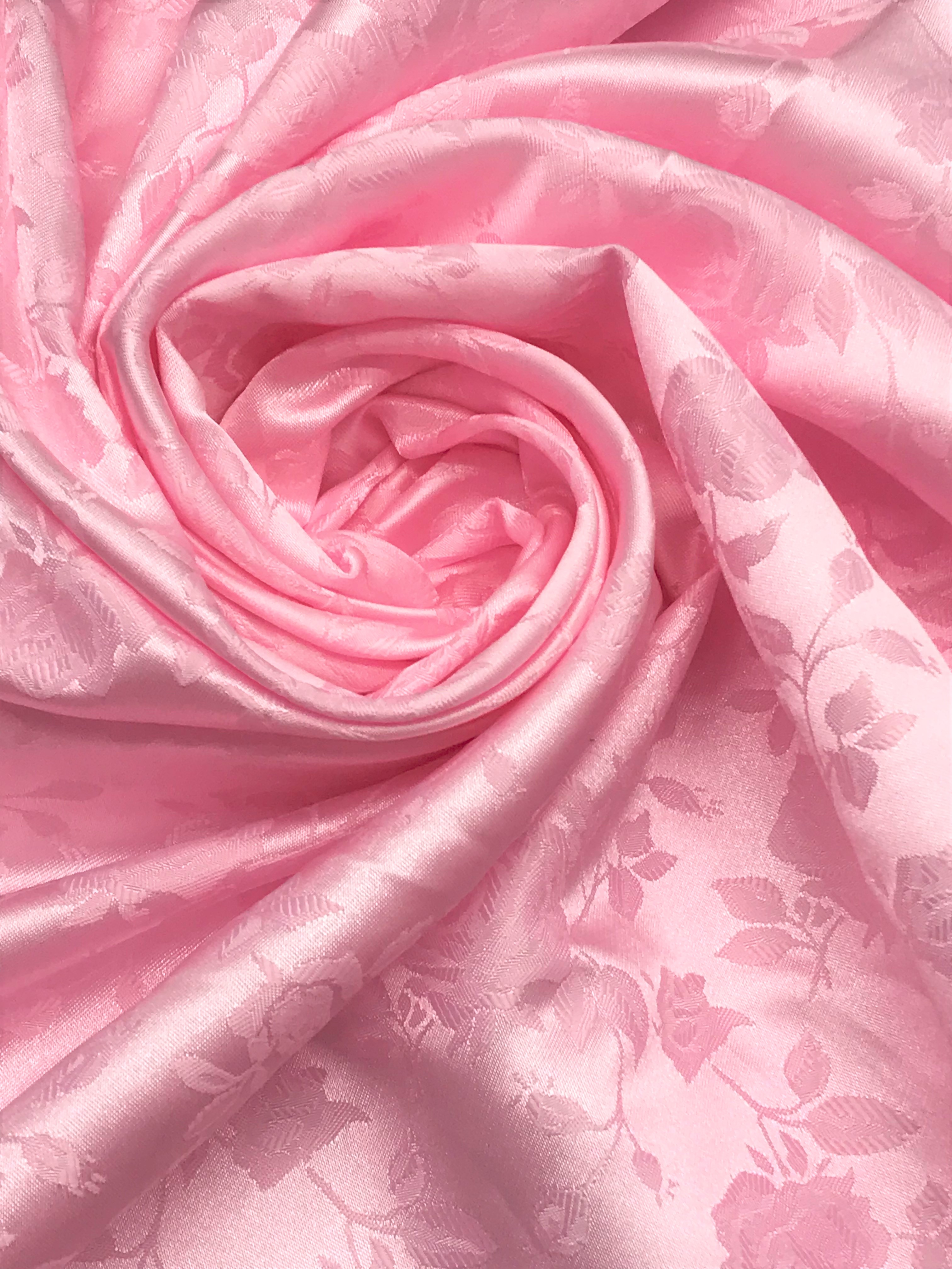 Satin fabric Unicolour Light Pink, Wholesale fabrics