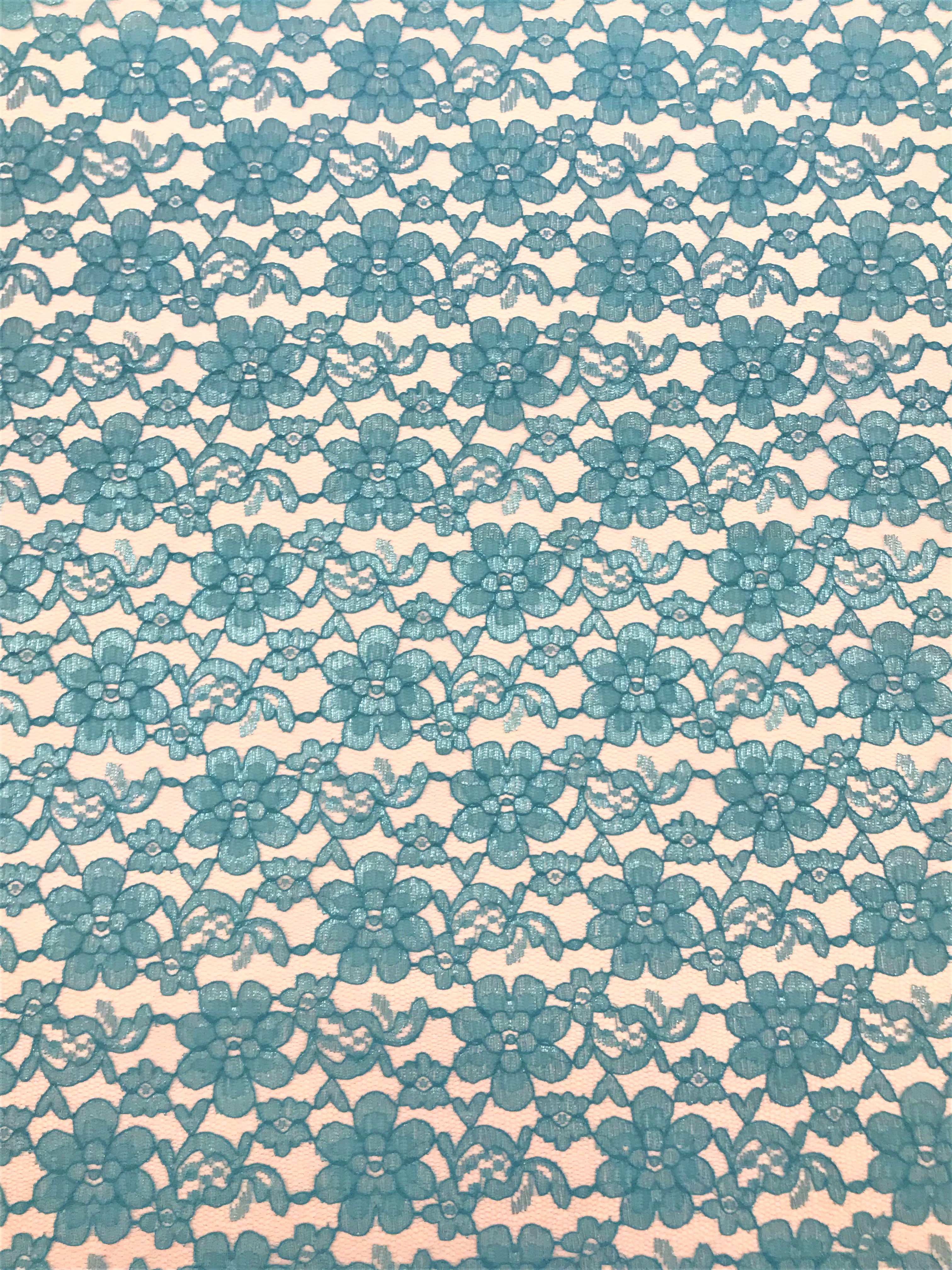 Aqua Rachelle Lace – Sal Tex Fabrics, Inc.