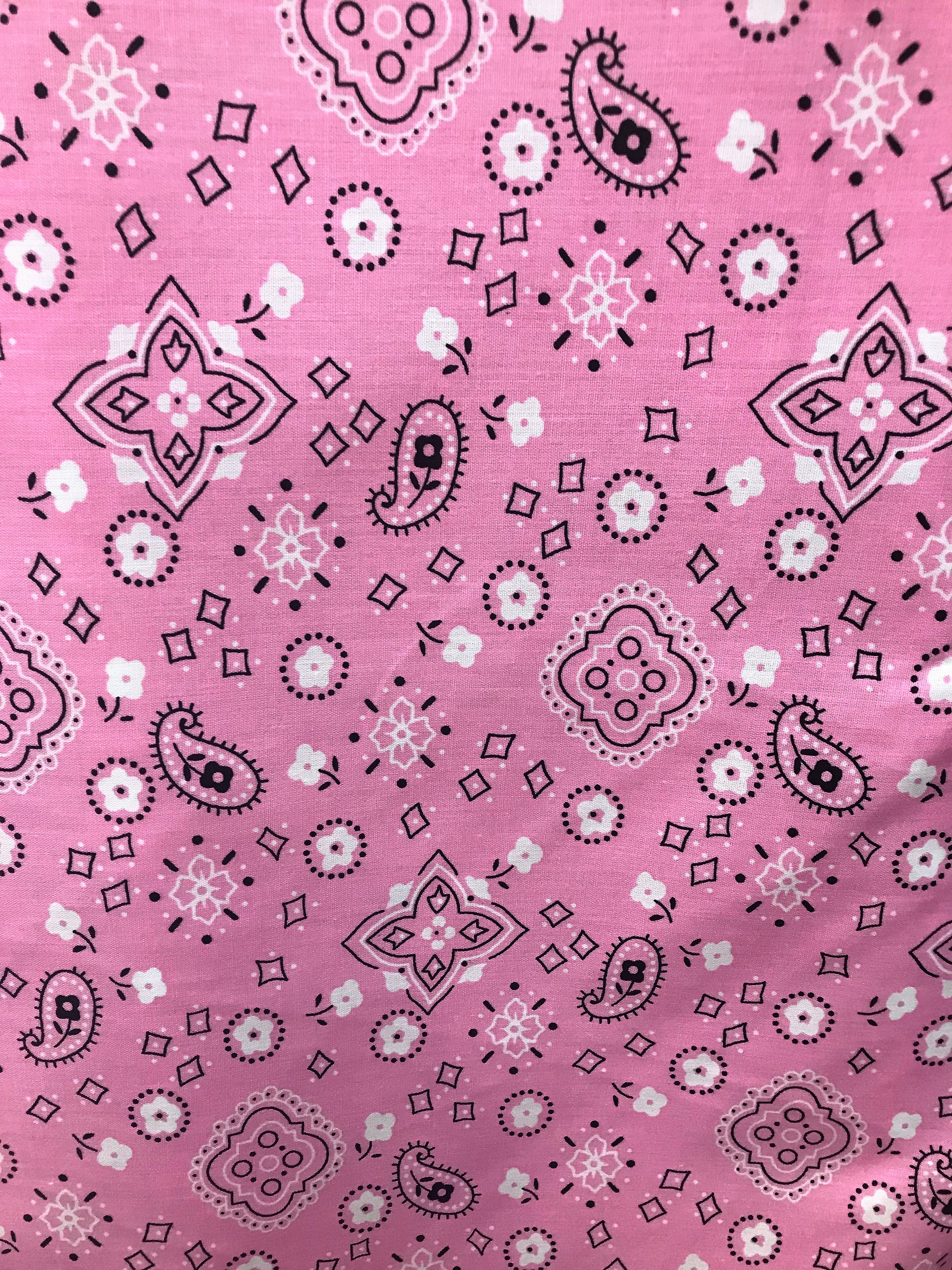 Paisley Bandanna Pink Poly Cotton – Sal Tex Fabrics, Inc.