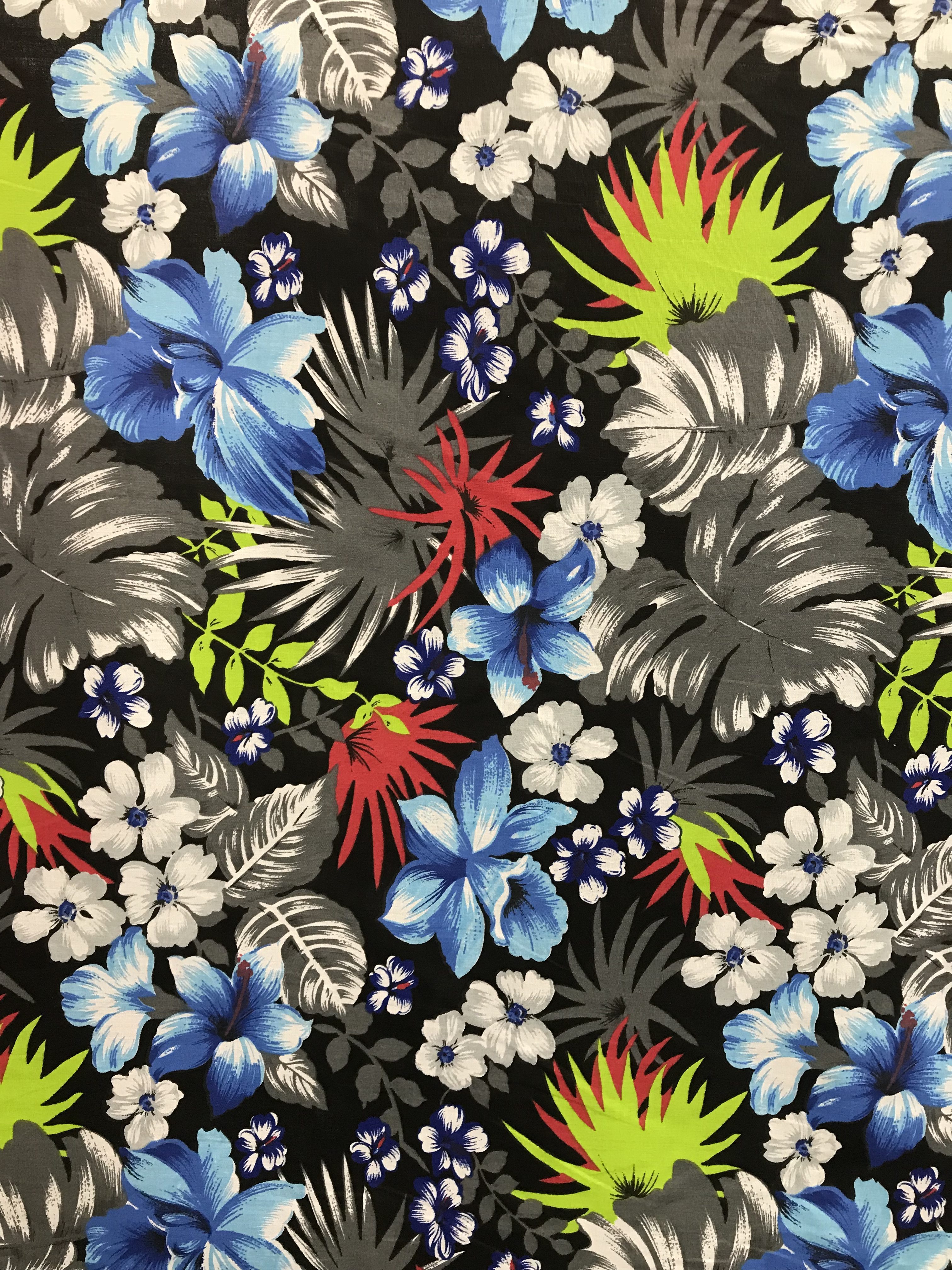 Hawaiian Black/Gray – Sal Tex Fabrics, Inc.